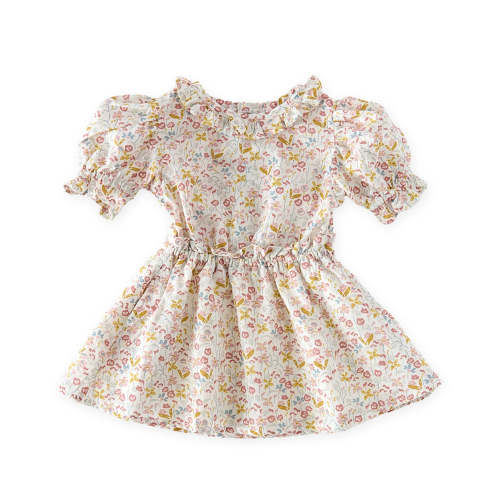 Ruffle Puff Sleeve Dress