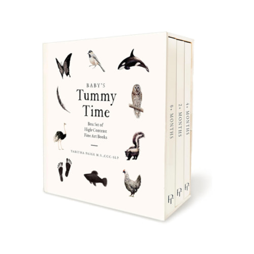 Baby's Tummy Time Book Box Set: A 3-Book Box Set of High-Contrast Art for Visual Stimulation at Tummy Time (Tabitha Paige Children's Book Series)