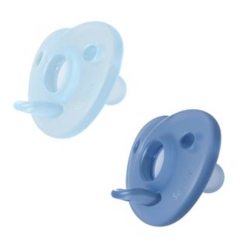 Soothie Heart Pacifier 0 to 3 Months 2 Pack in Blue