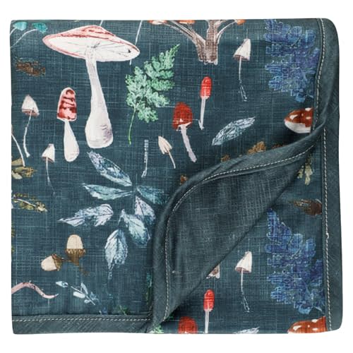 Baby Swaddle Blanket, Jersey Knitted Receiving Blanket for Boys and Girls, Soft Stretchy Double Layer Nursery Blankets, Mushroom