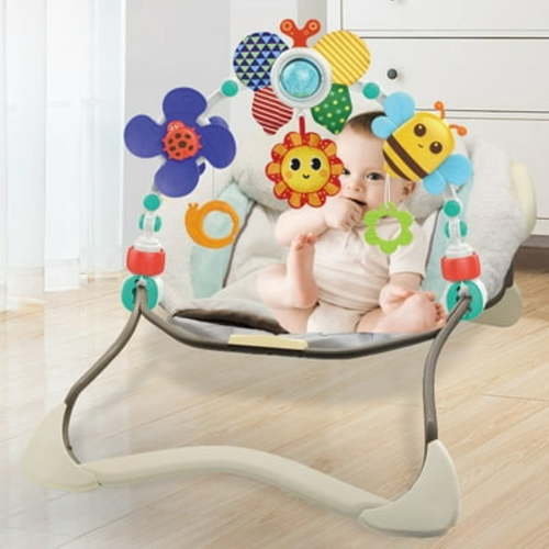 PATLOLLAV Adjustable Arch Bassinet Toys for Infant & Toddlers, Stroller Arch,18.8 Inch Baby Crib Toys with Fascinating Toys for Stimulating Baby's Senses and Developing Motor Skills