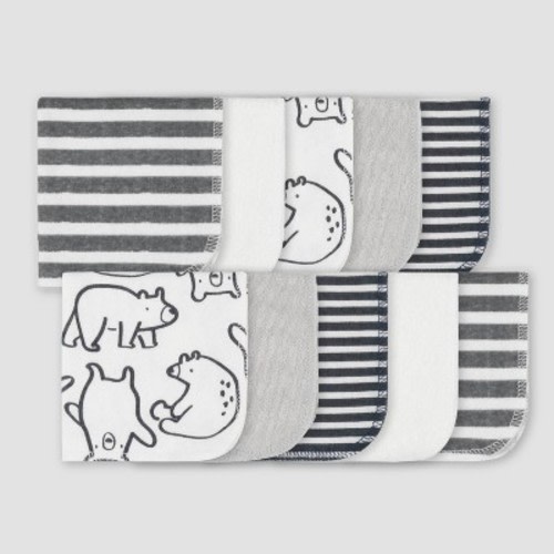 Gerber Baby Boys' 10pk Bear Washcloth Set - Cream