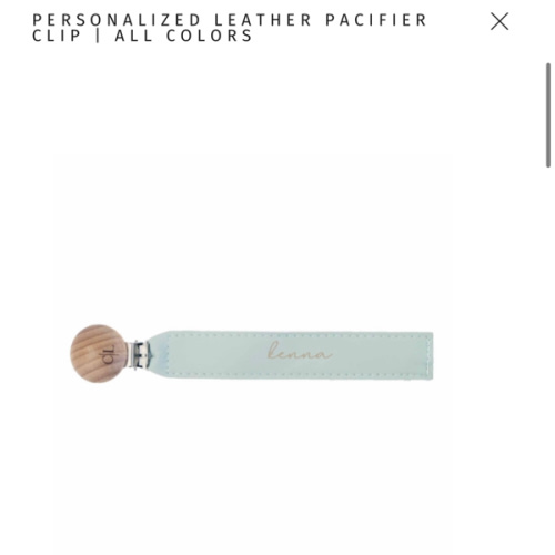 Personalized Leather Pacifier Clip | All Colors