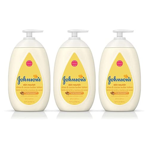 Johnson's Baby Moisturizing Dry Skin Lotion with Shea, Cocoa Butter, 16.9 fl Oz (Pack of 3)