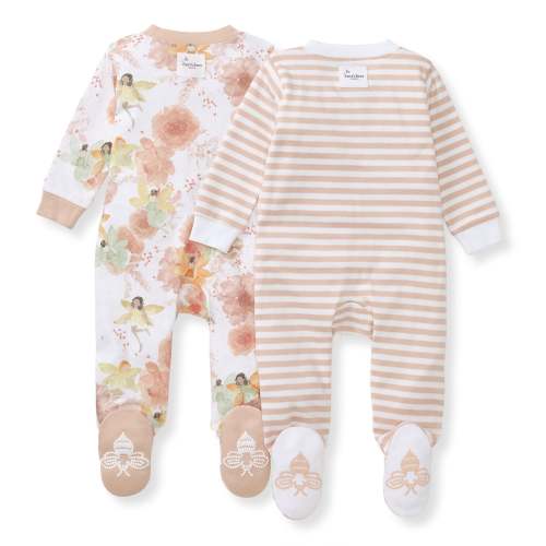 Fairy Floral Organic Cotton Girl Sleep & Play - 2 Pack – Burt's Bees Baby