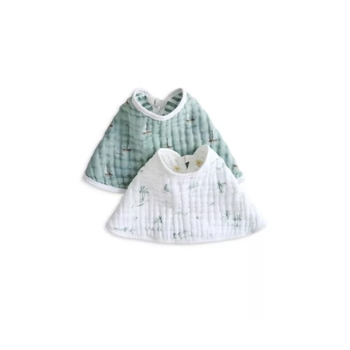 Sailing Seas Muslin Burpy Bibs, 2 Pack