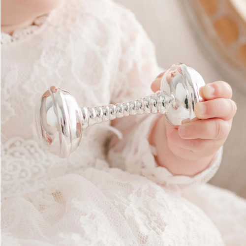 Baby Gift - Silver Rattle – Baby Beau and Belle
