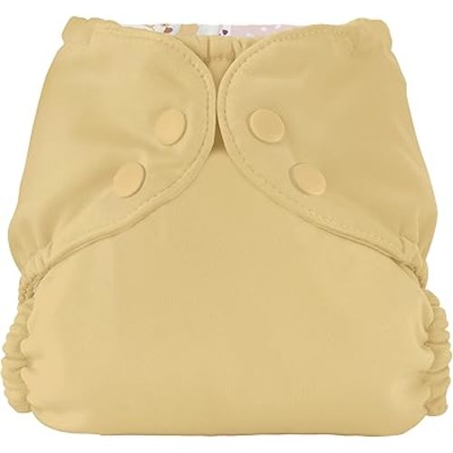Esembly Cloth Diaper Outer, Swim and Waterproof Cloth Diaper Cover, Leak-Proof and Breathable Layer, Reusable with Snap Closure - Size 1 (7-17lbs), Barley