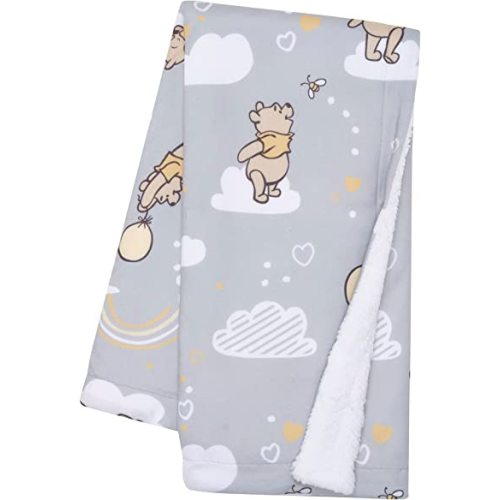 Lambs & Ivy Hunny Bear Pooh Baby Blanket - Gray, Animals, Disney, Bear