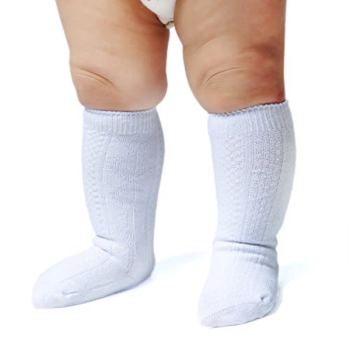 EPEIUS Unisex-Baby Seamless Ribbed/Cable Knit Knee High Socks (Pack of 3/6)
