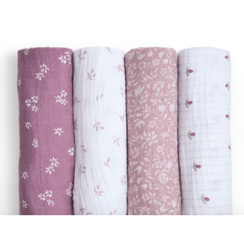 Organic Muslin Swaddle 4 pack