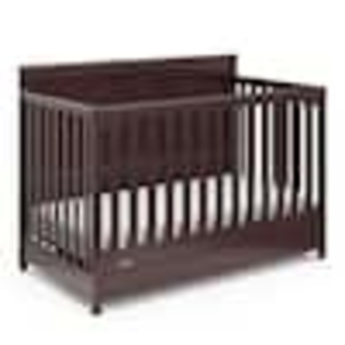 Graco Hadley 4-in-1 Convertible Crib with Drawer-Espresso 04521-709