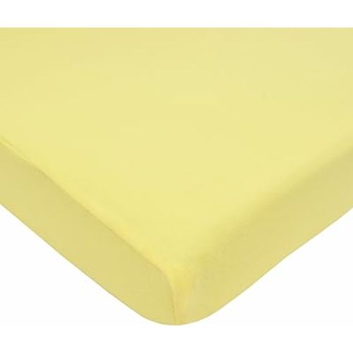 TL Care Supreme 100% Natural Cotton Fitted Crib Sheet 52" x 28", Enhanced Thickness for Soft, Breathable & Hypoallergenic Jersey Comfort, Maize, Neutral for Boys & Girls