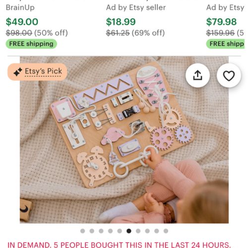 Busy Board for Toddler, Activity Board, Toddler Gifts, Montessori Board, Wooden Sensory Board, 1st Birthday Baby Boy Gift, Baby Girl Toys