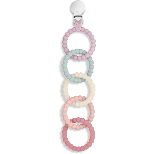 Ryan & Rose Cutie Clinks Attachable Teether Chew Toy for Babies (Blossom)