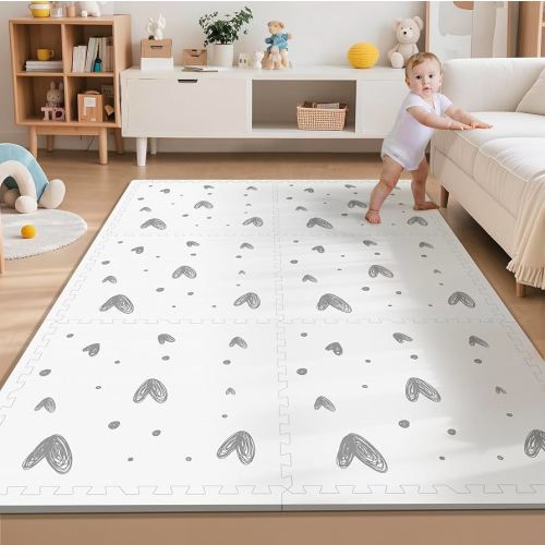 Baby Foam Play Mat, Play Mat for Indoor and Outdoor，Love