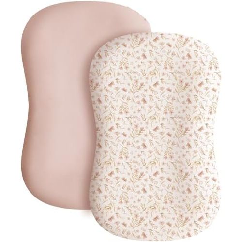 Konssy 2 Pack Baby Lounger Cover, Stretchy Infant Slipcover, Covers Only