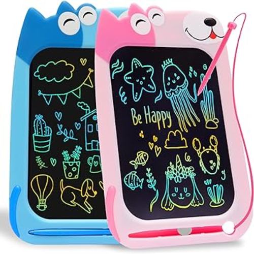 Toddler Toys 2-3 Year Old Girl Boy,2 Pack LCD Writing Tablet for Kids,8.5in Blue Drawing Tablet Mess Free Kids Toys,Kids Toys Learning Toys Christmas Birthday Gift for 1 2 3 4 5 6 Year Old Boys Girls
