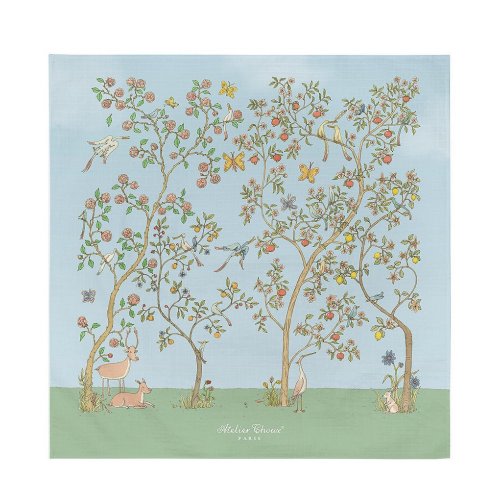 Atelier Choux Paris Baby Organic Cotton In Bloom Swaddle Blanket with Gift Box