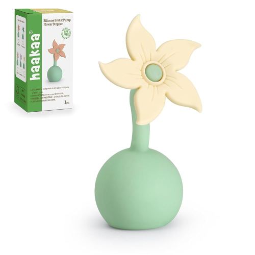 haakaa Manual Breast Pump Flower Stopper (Oat) - Made of Premium Silicone, BPA Free, Compatible with All haakaa Breast Pumps
