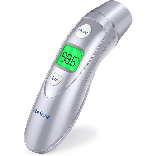 Metene Medical Forehead and Ear Thermometer,Infrared Digital Thermometer Suitable for Baby, Infant, Toddler and Adults