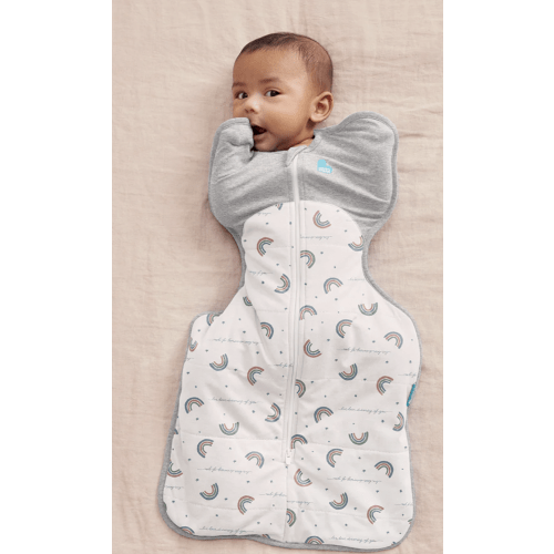Swaddle Up™ 2.5 TOG Cotton White Rainbow Dream (Size: SMALL)
