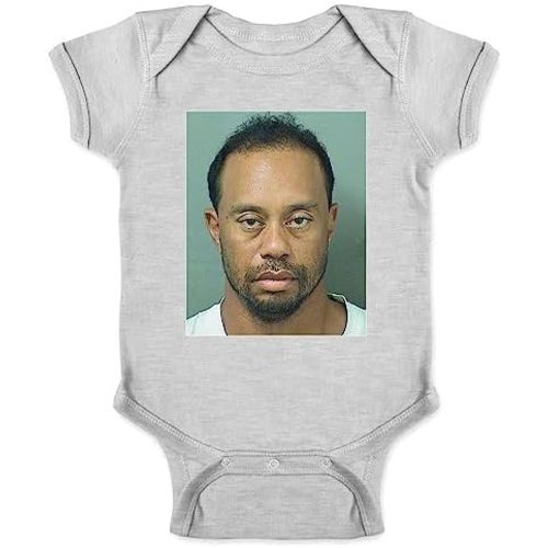 Pop Threads Golf GOAT Celebrity Mugshot Sports Funny Infant Baby Boy Girl Bodysuit