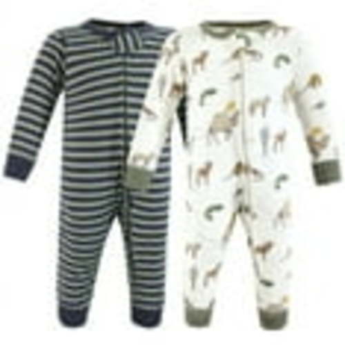Hudson Baby Cotton Sleep and Play 2pk, Desert Animals, 3-6 Months