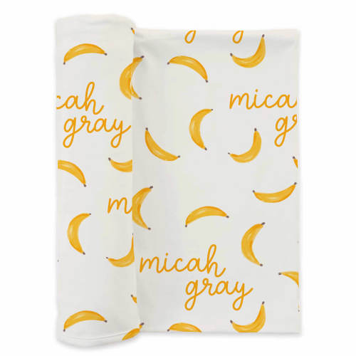 Go Bananas Personalized Swaddle Blanket