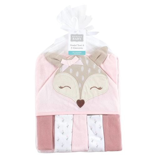 Amazon.com : Hudson Baby Unisex Baby Hooded Towel and Five Washcloths, Fawn, One Size : Baby