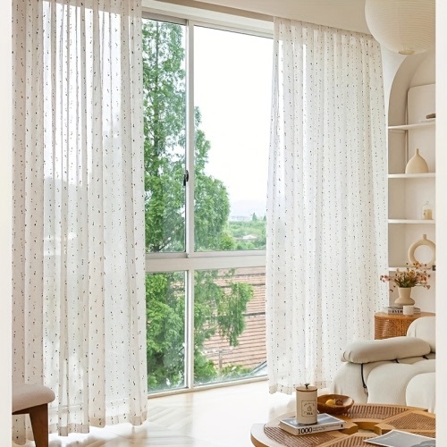 2pcs Rainbow Imitation Linen Curtains - Striped Light Filtering Sheer Curtains with Colorful Buttons, Nordic Classical Style 100% Polyester Rod Pocket Window Drapes for s Bedroom & Living Room Decor, Curtains for Bedroom, Fantasythemed Decor, Jacquard, Ho