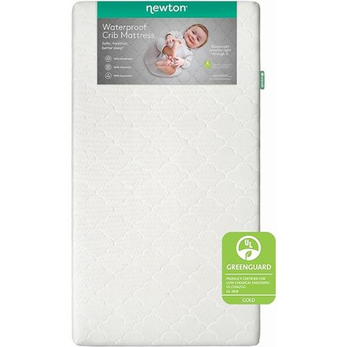 Newton Baby Crib Mattress and Toddler Bed - Waterproof - Ultra-Breathable Proven to Reduce Suffocation Risk, 100% Washable, Better Than Organic, 2-Stage Removable Cover, Deluxe 5.5" Thick - White