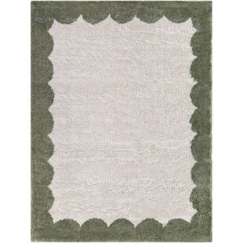 Balta Rugs 5'3"x7' Scallop Border Kids' Rug Green