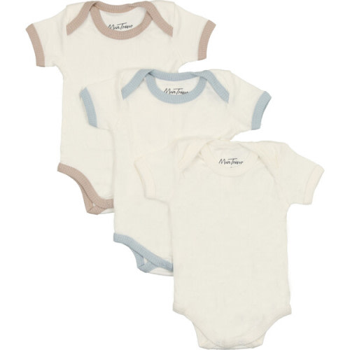 Short Sleeve Modal Onesie 3 Pack, Boys - Mon Tresor Bebe | Maisonette