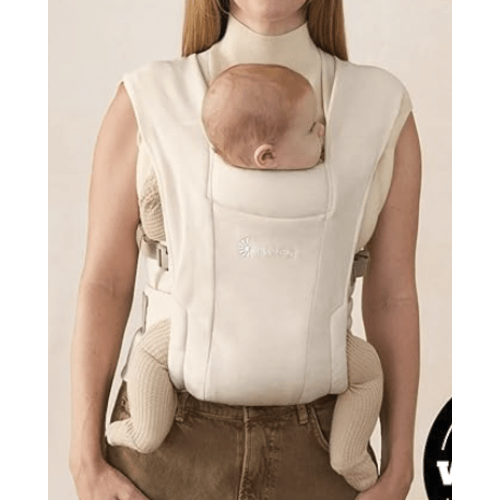 Ergobaby Embrace Newborn Baby Carrier for Infants 0-12 Months (7-25 lbs) - Ergonomic 2-Position Infant Carrier with Head and Neck Support, Hip-Healthy Positioning - Cream