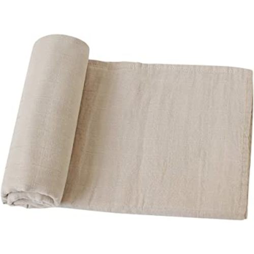 LifeTree Muslin Baby Swaddle Blankets, 100% Organic Cotton, Large 47 x 47 inches, Swaddling Receiving Blanket for Boys & Girls (Fog)