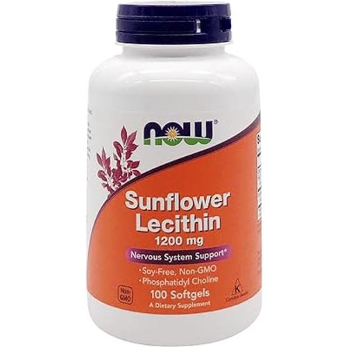 NOW FOODS Sunflower Lecithin 1200MG, 100 Count