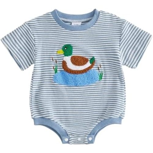 Newborn Baby Boy Girl Romper Funny Letter Embroidery Short Sleeve Round Neck Bodysuit Cute Infant Summer Clothes