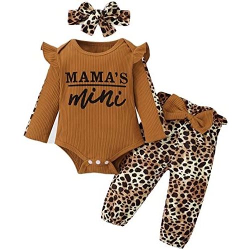 Infant Baby Girl Clothes Newborn Girl Outfit Long Sleeve Romper Pants Set Cute Baby Clothes for Girls Fall/Winter