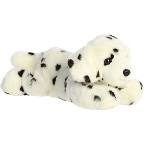 Aurora® Adorable Flopsie™ Domino™ Stuffed Animal - Playful Ease - Timeless Companions - White 12 Inches