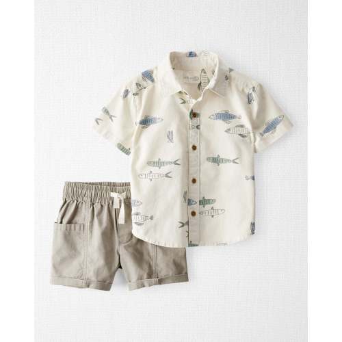 Toddler 2-Piece Fish-Print Set Made with Organic Cotton - Little Planet | Carter's