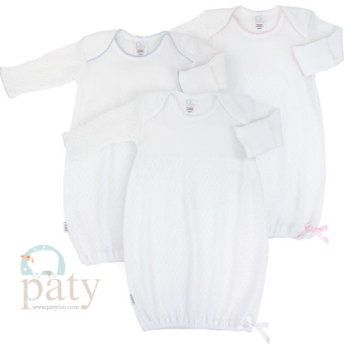 LS Lap-Shoulder Gown, White #115