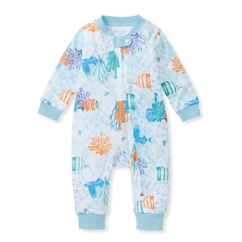 Burt's Bees Baby baby-boys Sleep and Play Pjs, 100% Organic Cotton One-piece Zip Front Footless Romper Jumpsuit Pajamas