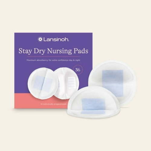Lansinoh Stay Dry Disposable Maximum Protection Nursing Pads for Breastfeeding 36 ct