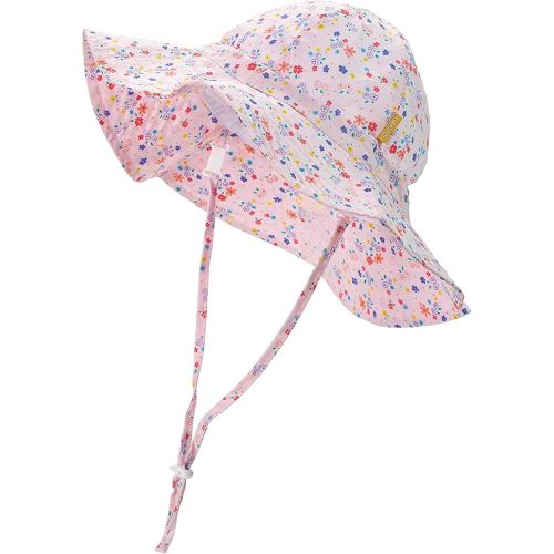 DASMINI Baby Girls Sun Hat Cute Flower Toddler Summer Outdoor Infant Beach Wide Brim Flowers and tie dye