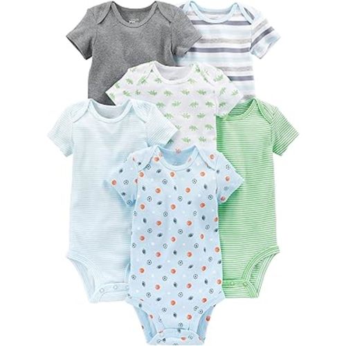 Simple Joys by Carter's Boys' 6-Pack Short-Sleeve Bodysuit