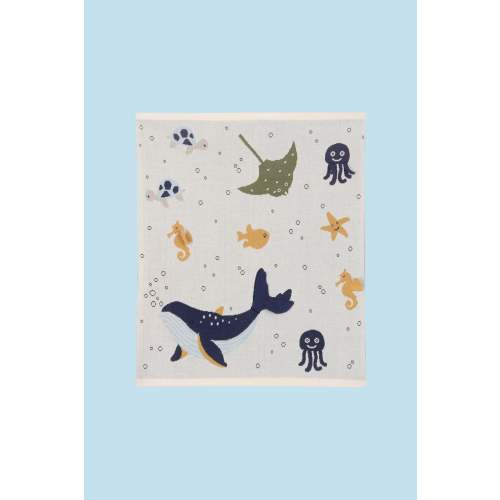Organic Ocean Life Sweater Knit Baby Blanket (Baby Unisex)