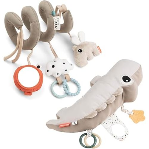 Done by Deer Happy Clouds Activity Spiral and Croco Sand Tummy Time Activity Toy - Sensory Play