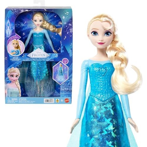 Mattel Disney Frozen Singing Elsa Doll with Lights, Sings “Let It Go”