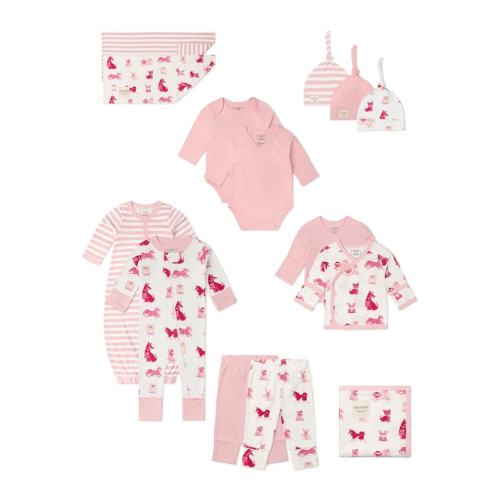 Paris Hilton x Monica + Andy Organic Cotton Baby 14pc Gift Box Set, Sizes Preemie- 0/3 Months